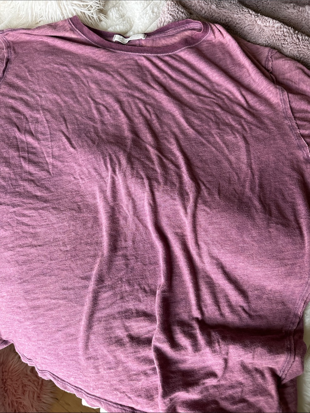 Free people burgundy cotton tee